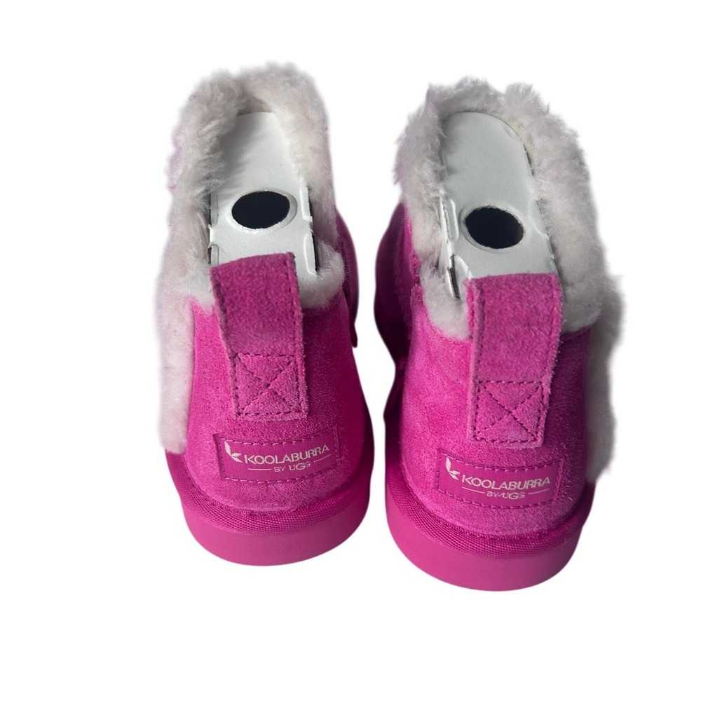 Koolaburra by UGG K Koola Ultra Mini Fuchsia Pink Suede Boots Sz 3 Kids NEW - Picture 4 of 11